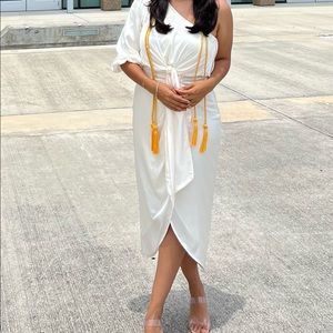 Do+Be - One Shoulder Satin Dress - Medium